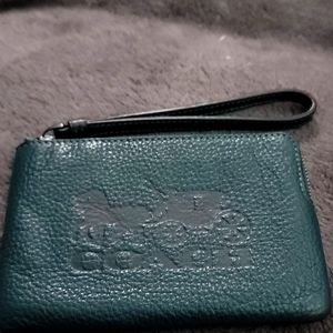 Coach Forest Green wristlet